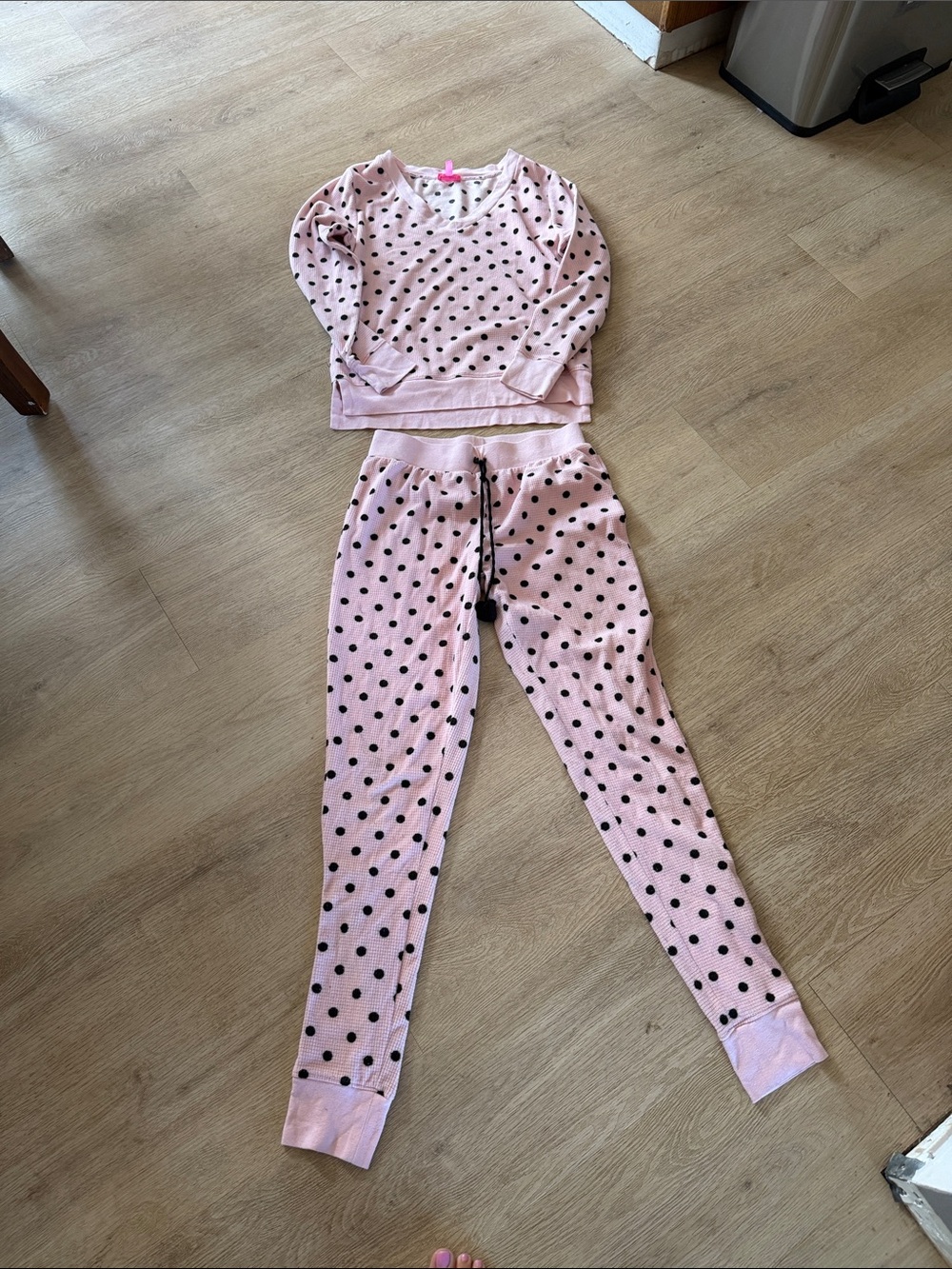 Pink Polka Dot Ladies Loungr Set